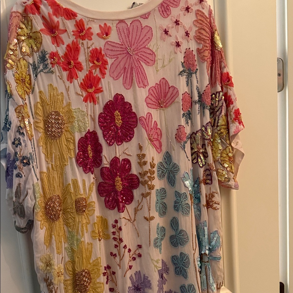 Floral Embroidered Women's Top